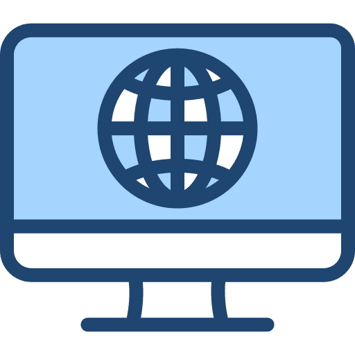 Browser internet web portal monitor icon Browser internet web portal monitor icon