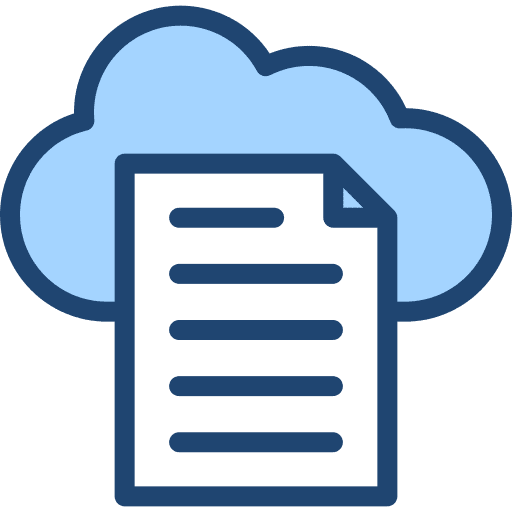 Cloud cloud data cloud computing digital library icon