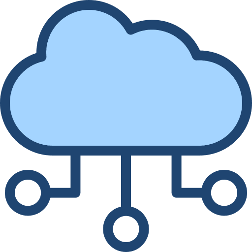Cloud server seo and web server hosting icon