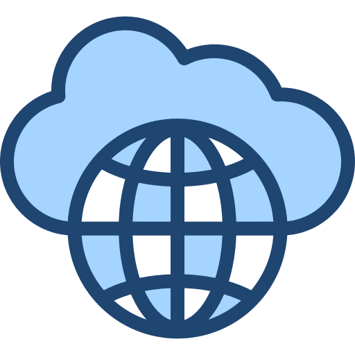 Server cloud computing cloud server seo and web icon