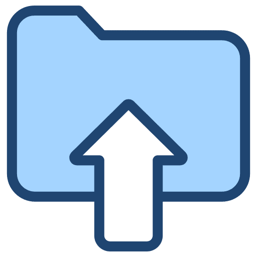 Upload file storage files and folders up arrow icon Upload file storage files and folders up arrow icon