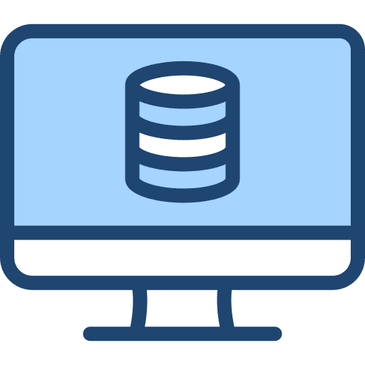 Database management server seo and web big data icon Database management server seo and web big data icon