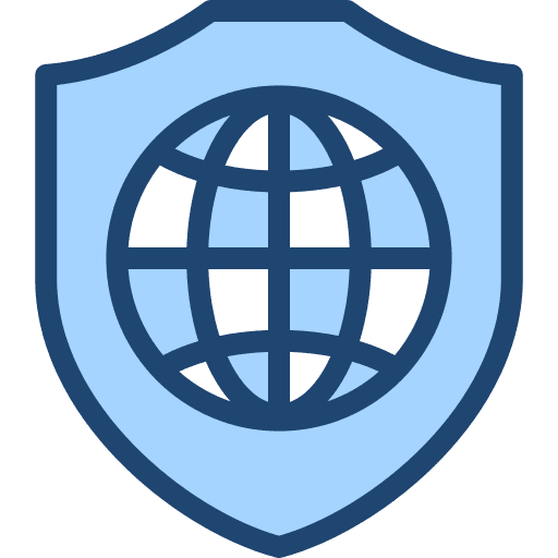 Security globe grid security shield icon Security globe grid security shield icon