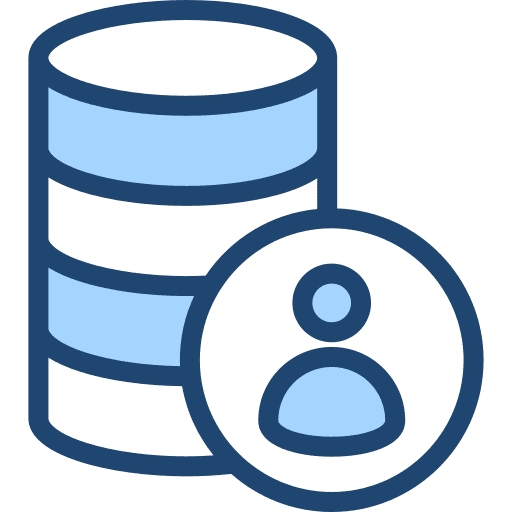 User secure safe database icon User secure safe database icon