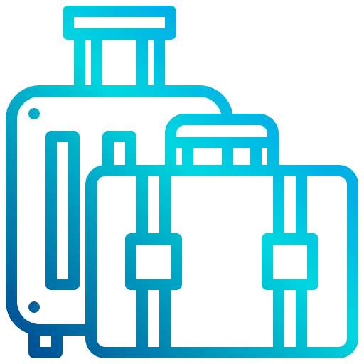 Luggage travel travelling suitcase icon