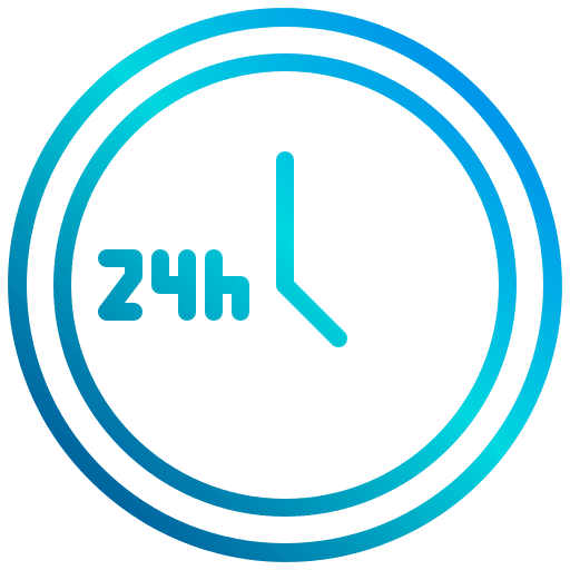 Clock 24 hours time 24 hour clock icon Clock 24 hours time 24 hour clock icon