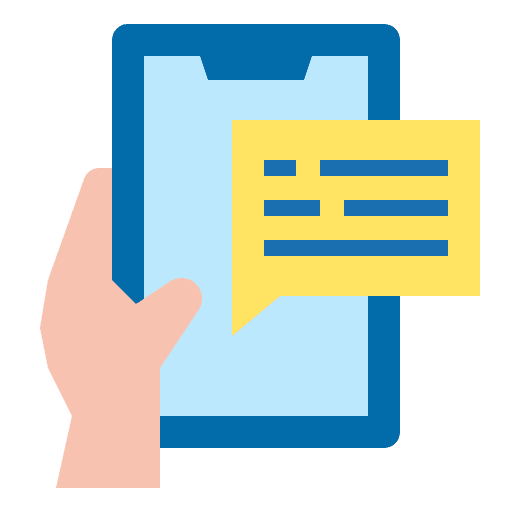 Chat electronics hand chat icon Chat electronics hand chat icon
