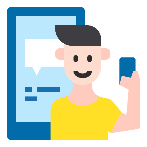 Man mobile communications man icon Man mobile communications man icon