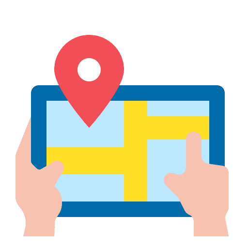 Navigation hands route placeholder icon