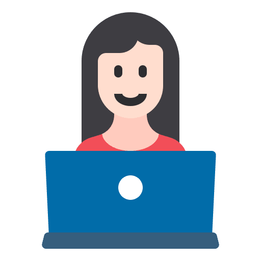 Woman laptop electronics girl icon