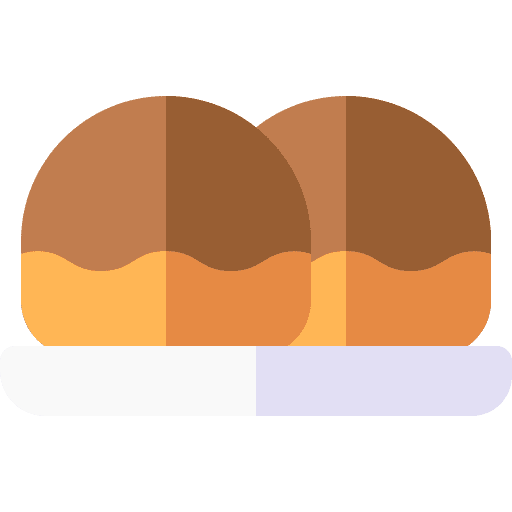 Choux pastry dessert food and restaurant icon