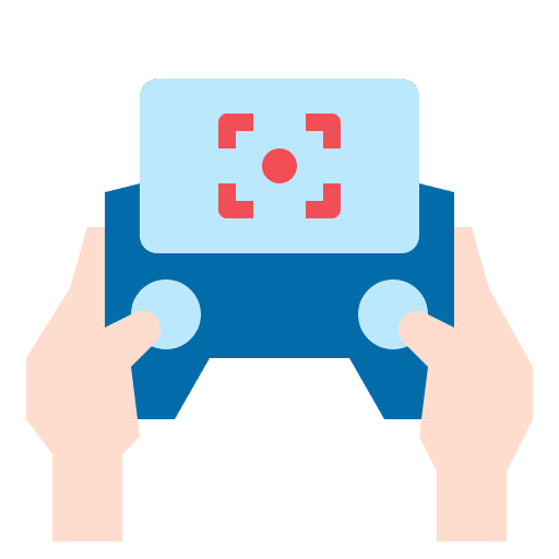 Gamepad technology hands game icon Gamepad technology hands game icon