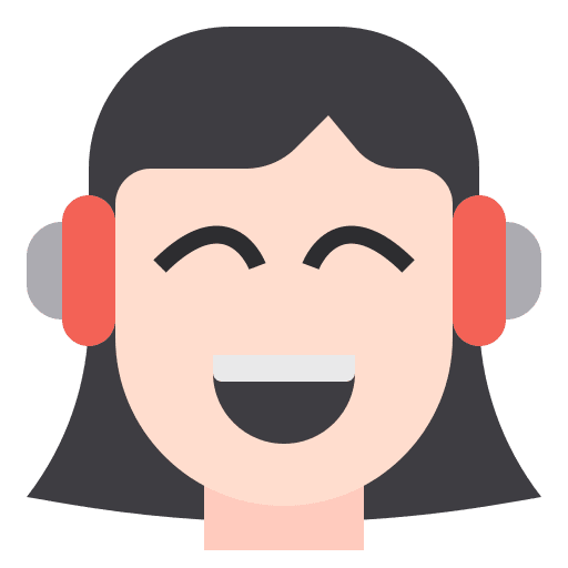 Headset headset listening happy icon Headset headset listening happy icon