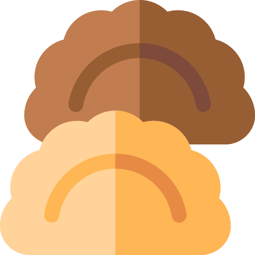 Pastry snack food and restaurant bakery icon