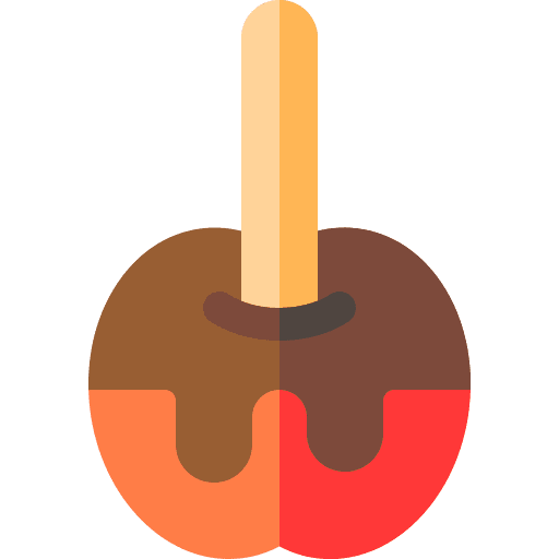Apple chocolate apple caramelized icon Apple chocolate apple caramelized icon