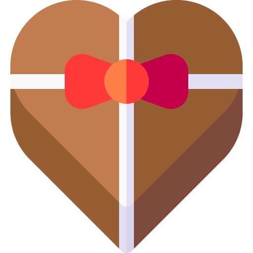 Chocolate box valentines day gift surprise icon Chocolate box valentines day gift surprise icon