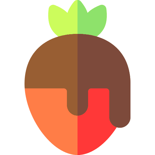 Strawberry chocolate fondue food and restaurant icon