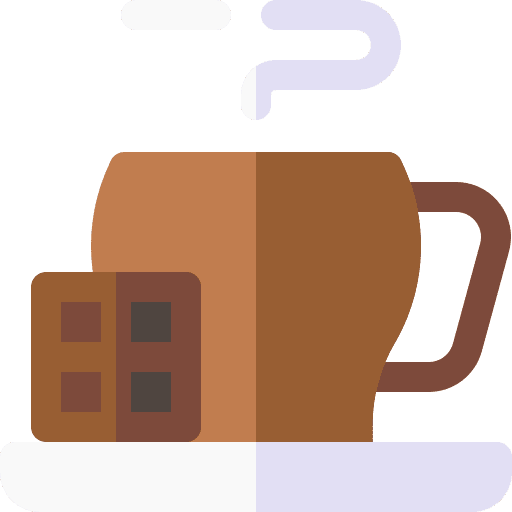 Hot chocolate food and restaurant hot drink mug icon Hot chocolate food and restaurant hot drink mug icon