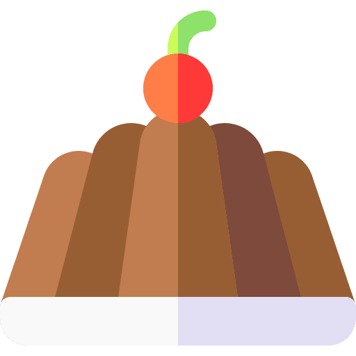 Jelly dessert chocolate pudding icon Jelly dessert chocolate pudding icon
