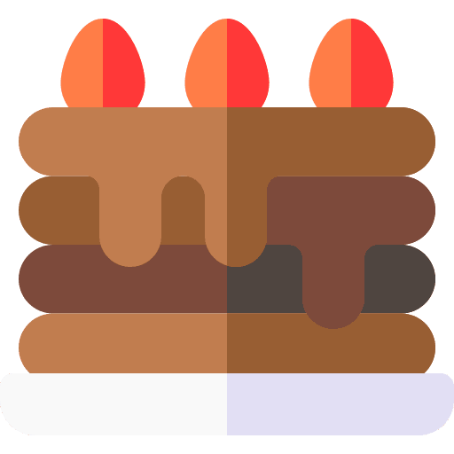 Pancake sweet food and restaurant dish icon Pancake sweet food and restaurant dish icon