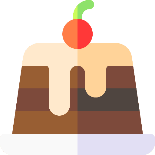 Pudding chocolate sweet dessert icon Pudding chocolate sweet dessert icon