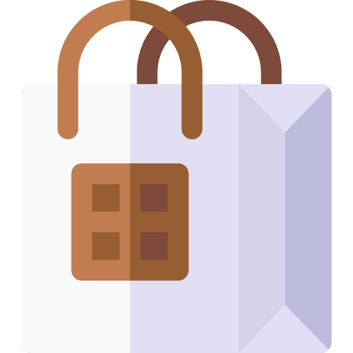 Shopping bag chocolate shopper food and restaurant icon Shopping bag chocolate shopper food and restaurant icon