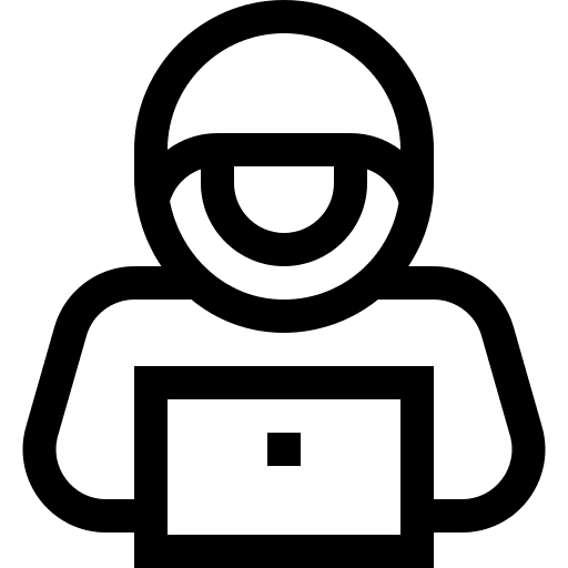 Cybercrime criminal security hacker icon