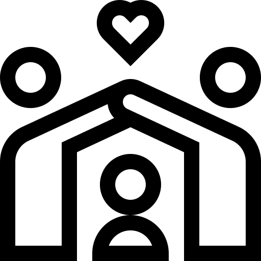 Family protection life family icon