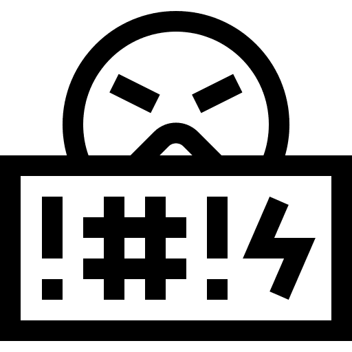 Insult mobile private communications icon Insult mobile private communications icon