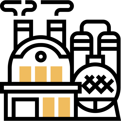 Factory production factory contamination icon