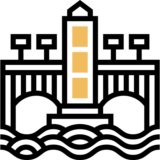 Bridge water buildings constructions icon Bridge water buildings constructions icon