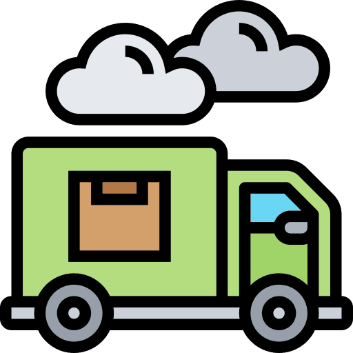 Delivery truck logistics delivery distribute shipping icon