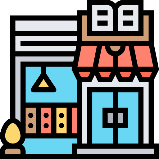 Book shop buildings architecture and city city icon Book shop buildings architecture and city city icon