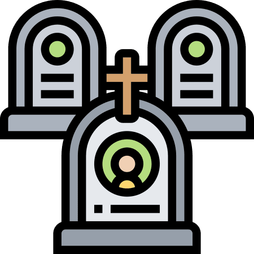 Cemetery architecture and city cemetery cross icon Cemetery architecture and city cemetery cross icon