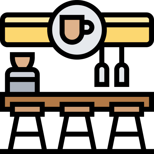 Coffee shop coffee breaks city bar counter icon Coffee shop coffee breaks city bar counter icon