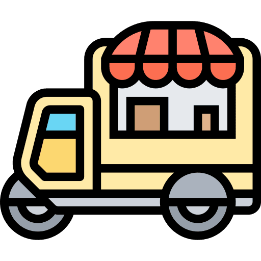 Food truck transport food truck mobile icon Food truck transport food truck mobile icon