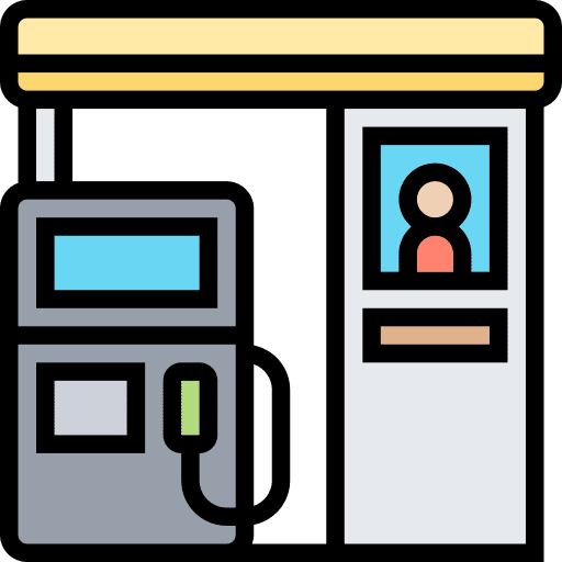 Gas station architecture and city petroleum gasoline icon Gas station architecture and city petroleum gasoline icon