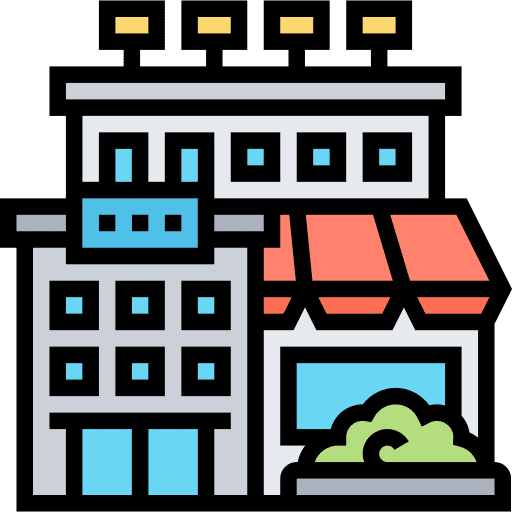 Hostel holidays building vacations icon Hostel holidays building vacations icon