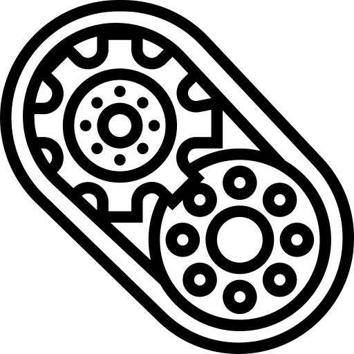 Sprocket mechanical transportation bicycle icon
