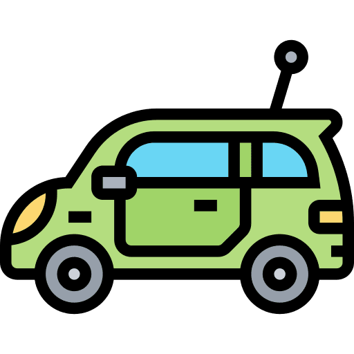 Van car driving auto electronics icon