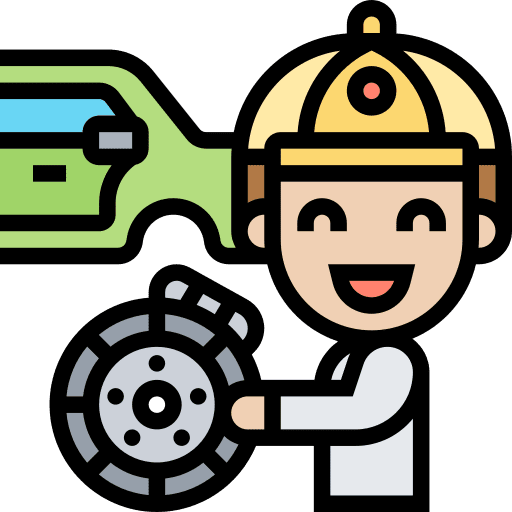 Brakes repair wheel people icon Brakes repair wheel people icon