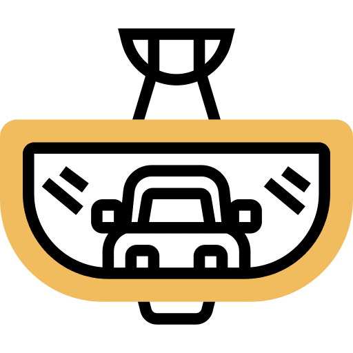 Rearview mirror view transport car parts icon Rearview mirror view transport car parts icon