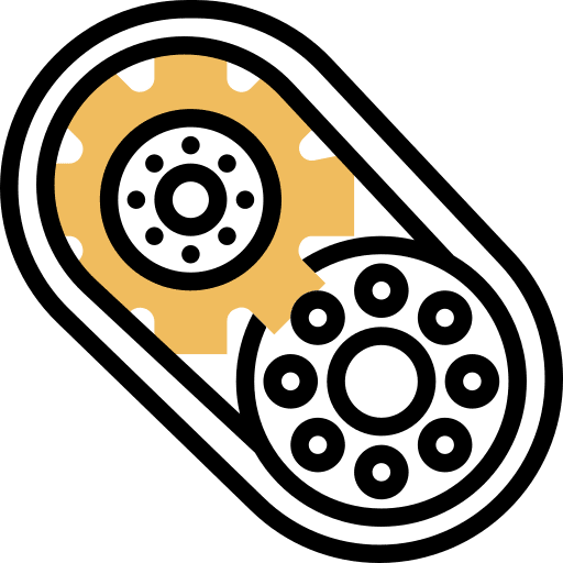 Sprocket ride transportation wheel icon