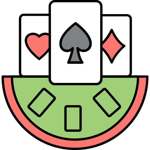 Casino cards entertainment play icon