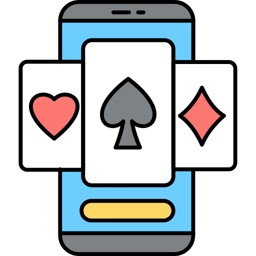 Casino gambling online smartphone icon