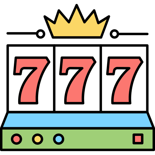 Casino gambling slot machine 777 icon