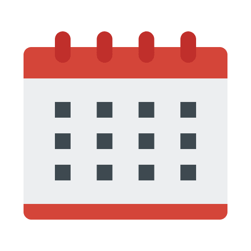 Calendar holidays time and date reservation icon