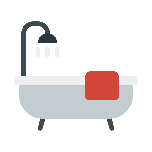 Bath tub shower kid and baby clean icon Bath tub shower kid and baby clean icon