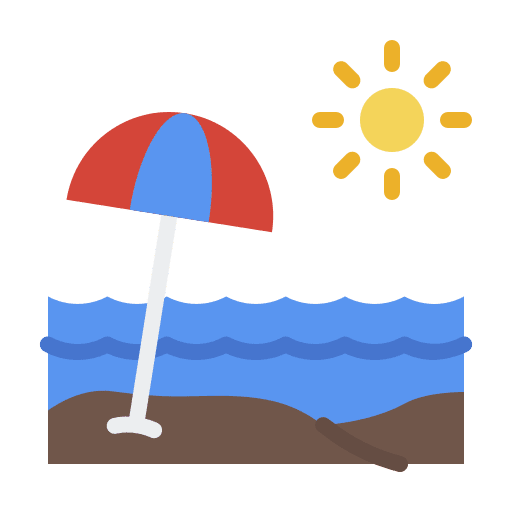 Beach beach umbrella beach holidays icon Beach beach umbrella beach holidays icon