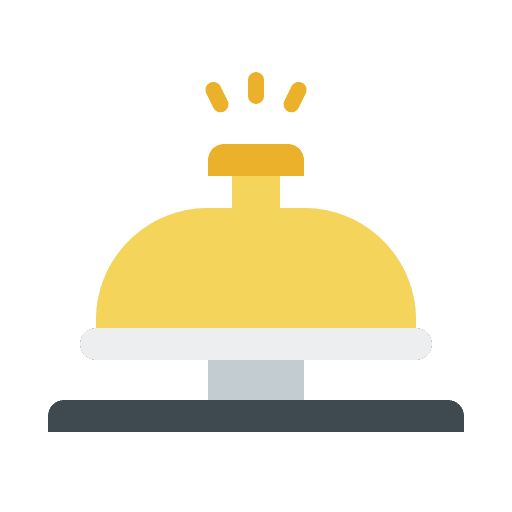 Bell holidays hotel service reception icon Bell holidays hotel service reception icon